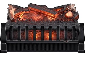 duraflame Electric Log Set 400 Sq Ft Heater, Faux Logs Insert with Lifelike Flames for Existing Fireplaces, Remote Control Included