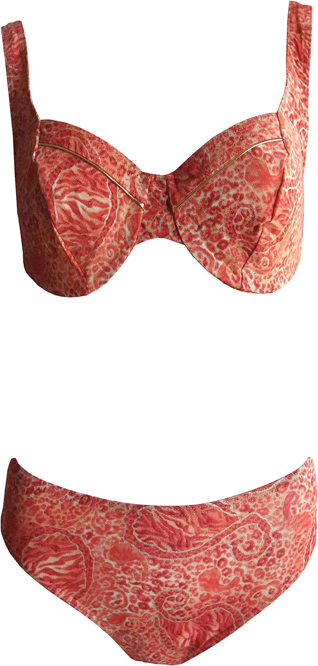 Solar Women's Floral Bikini Set Orange Orange