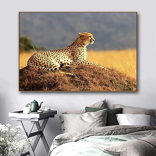 Papel Pintado de Animales Salvajes de Guepardo, Arte de Pared, Carteles