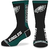 For Bare Feet NFL Unisex Kids Nfl Mvp Crew Sock Youth