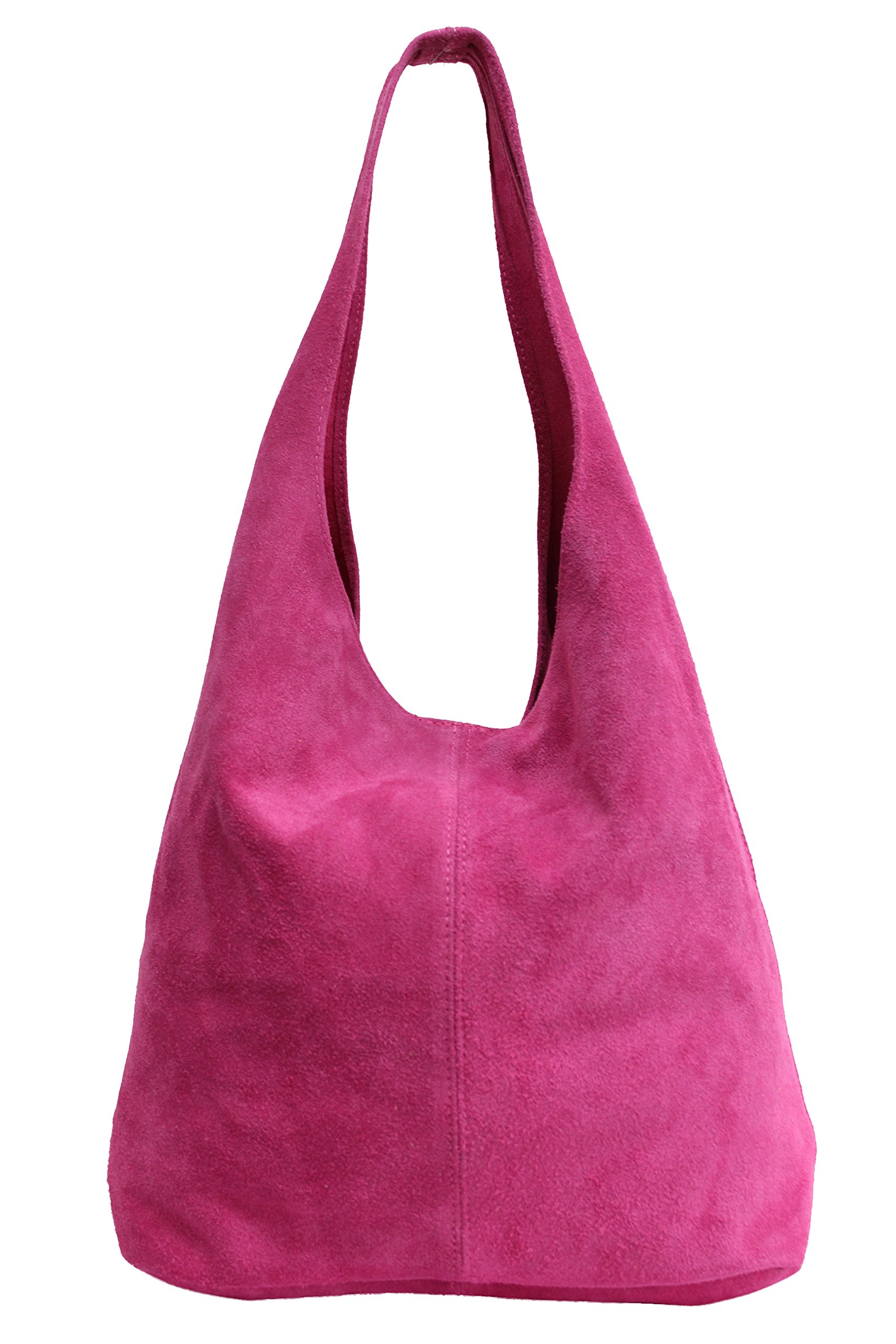 Ambra women’s suede handbag, shoulder bag, leather bag, shopper bag, WL818 Size: XL