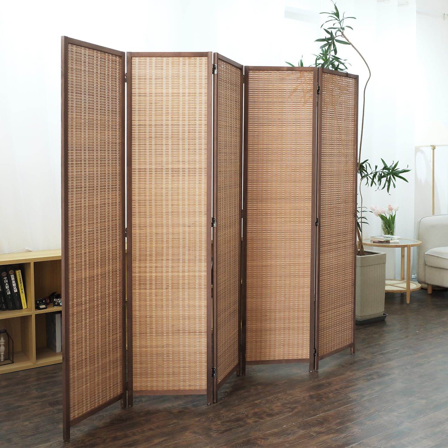 Photo 1 of (crack on wood section)
Furnnylane 5 Panel Room Divider and Folding Screen Room Divider,Bamboo Room Divider Screen for Room Separation,67" H x 76.75" W