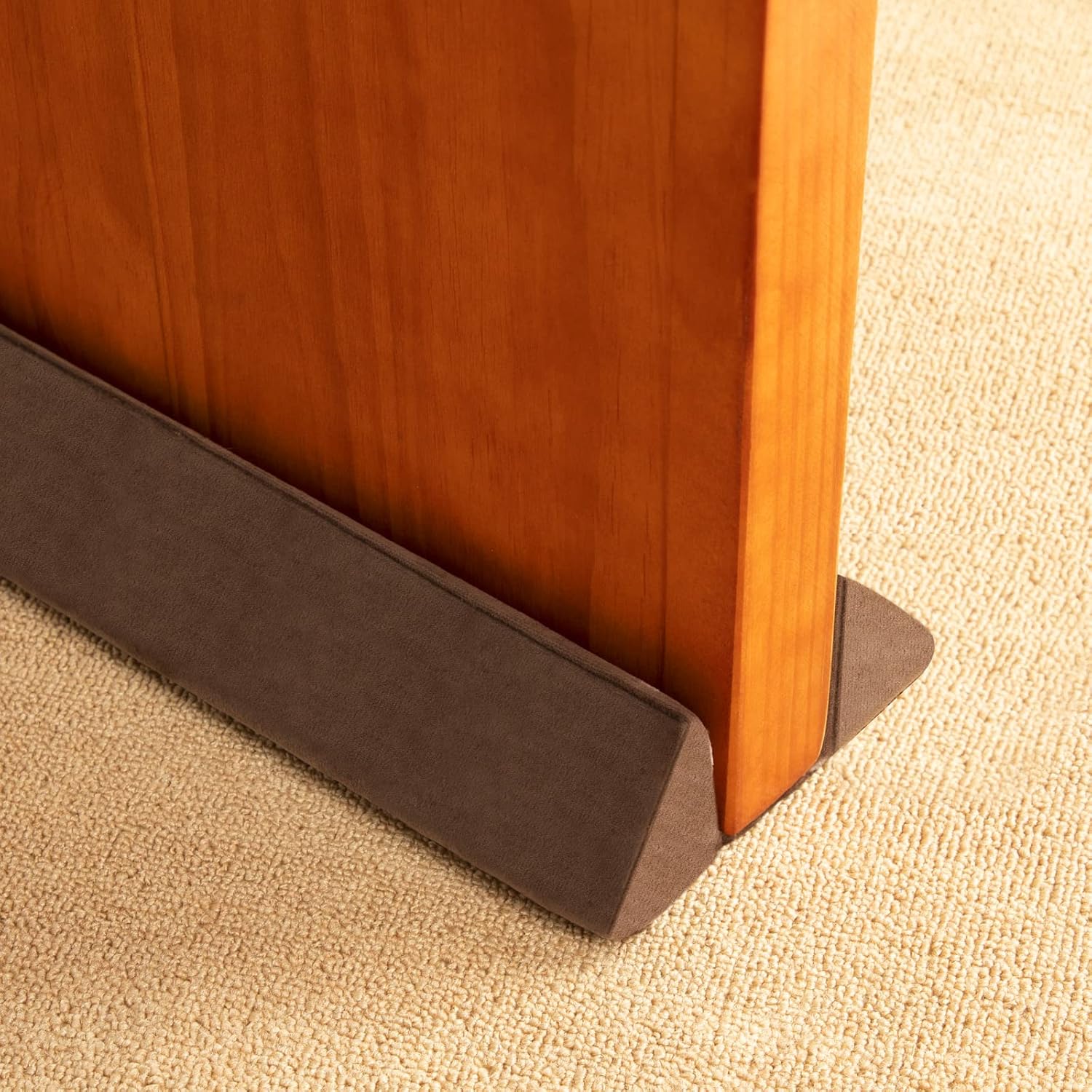 Draft Stoppers - GDHOMM Door Draft Stopper, Door Blocker Door Sweeps for Interior and Exterior Doors Triangle Door Sealer for Bottom of Door, Size Adjustable 30