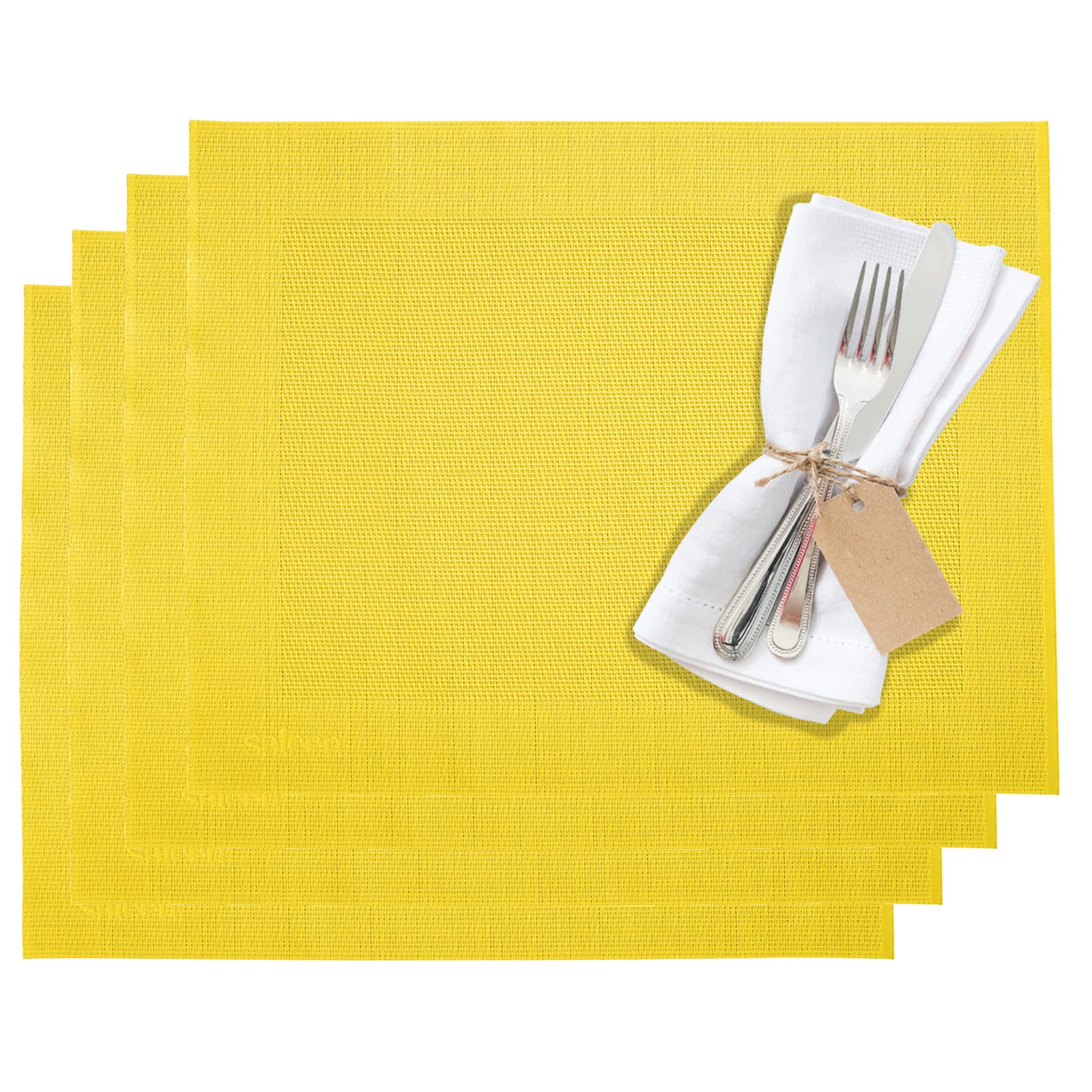 Westmark Placemats, 4 pieces, 42 x 32 cm, Synthetic, Yellow, Saleen Edition: Home, 01210247150
