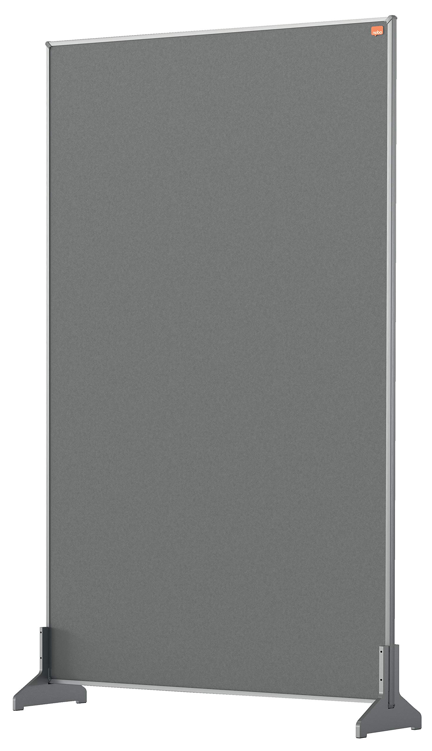 Nobo Impression Pro 1.8 m High Desk Divider, Felt Surface, Grey, 600 x 1000 mm, 1915503
