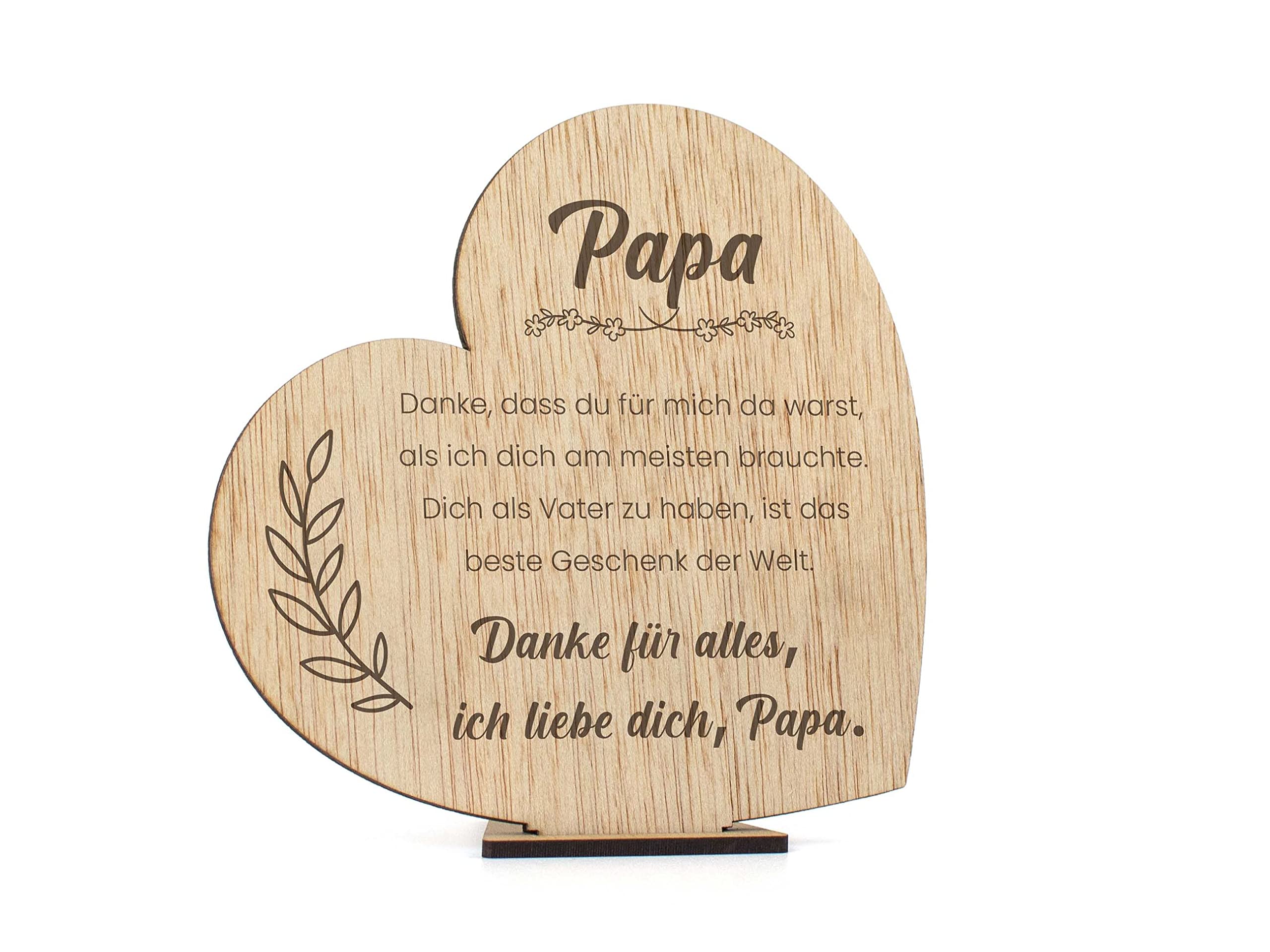 CONTRAXT Vatertags Karte Vater Papa aus Holz. Karte Bester Papa vatertag vatertagsgeschenk karte vatertag vatertagskarte vaterzag herzlichen glückwunsch für papa (Papa)