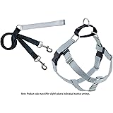 2 Hounds DesignFreedom No Pull Dog Harness | Comfortable Control for Easy Walking |Adjustable Dog Harness and Leash Set | Small, Medium & Large Dogs | Made in USA | Solid Colors | 1" LG Silver
