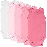 HonestBaby baby-boys Sleeveless Bodysuits One-piece 100% Organic Cotton for Baby Boys, Girls, Unisex