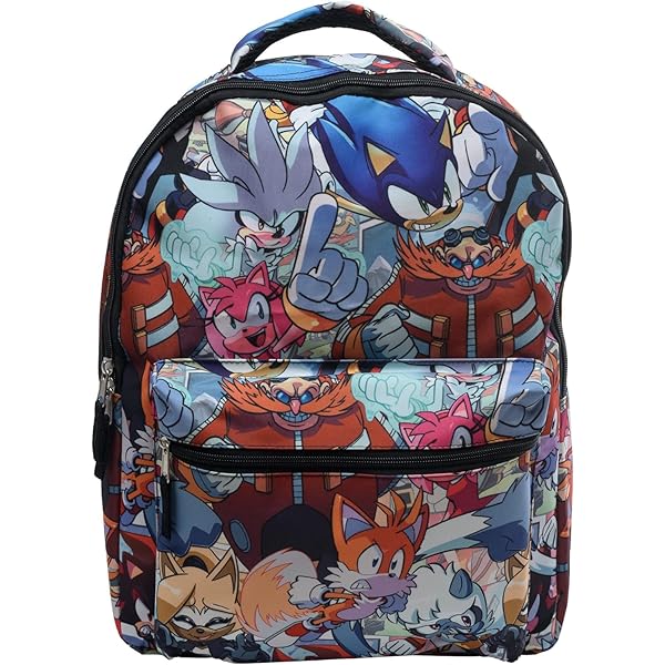 Mochila Sonic The Hedgehog - Kit 2 Peças Escolar 40cm