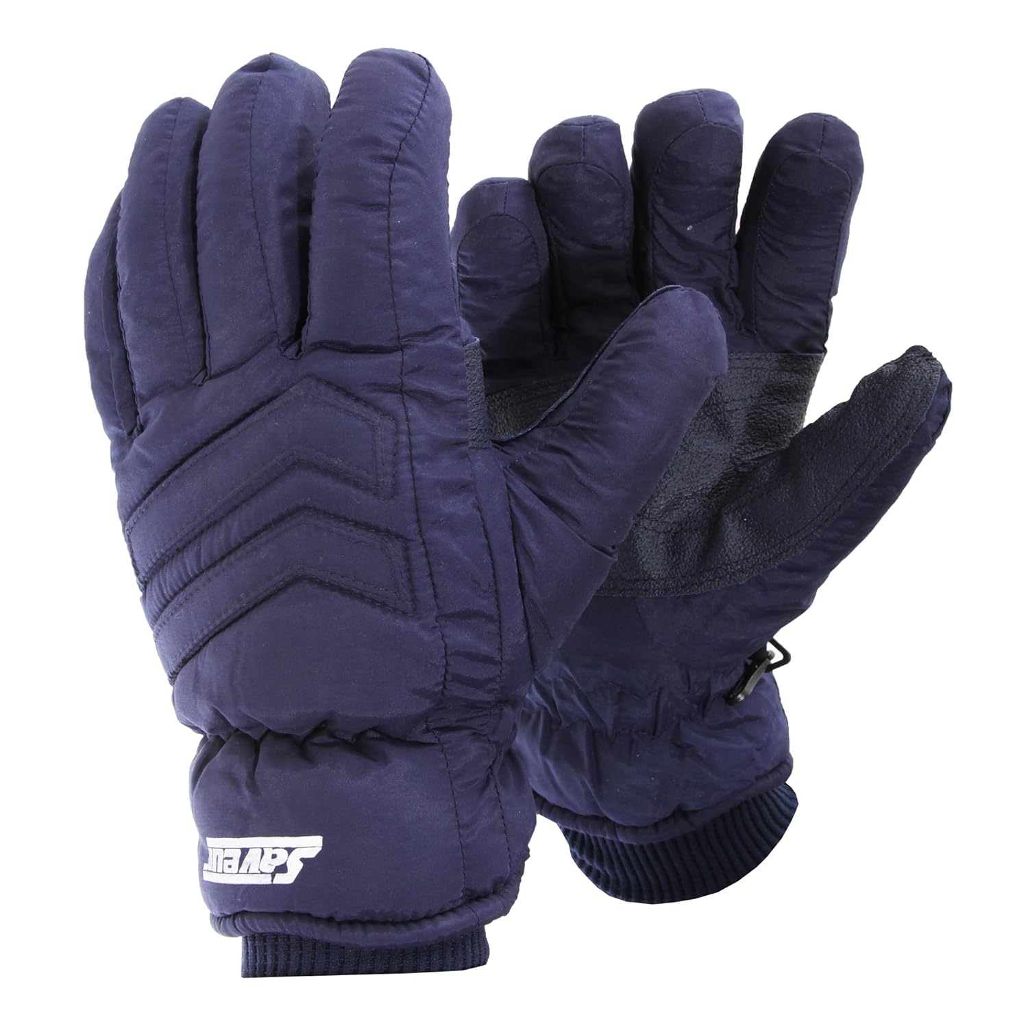 Mens Padded Waterproof Thermolite Thermal Ski Gloves With Palm Grip