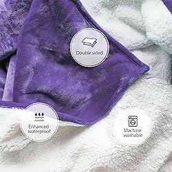 Haltune Stain-Proof Lavender Blanket for Intimate