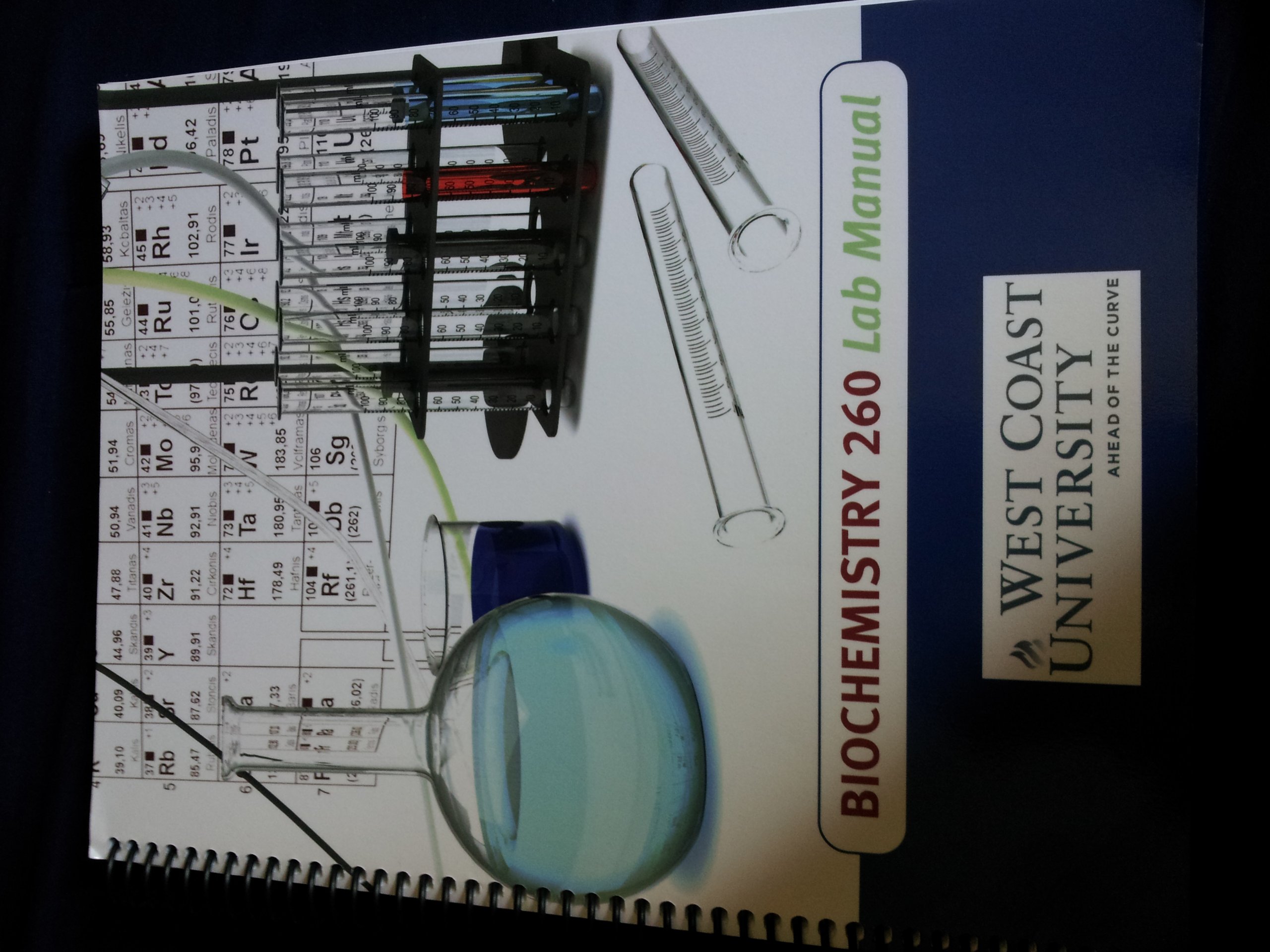 Bio Chemistry 260 Lab Manual (Bio Chemistry 260 Lab Manual) Spiral-bound –  2012