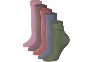 Shihanee 5 Pairs Winter Women Velvet Slim Thermal Socks Ribbed Soft Fleece Lined Crew Socks for Cold Weather Boots Sneakers