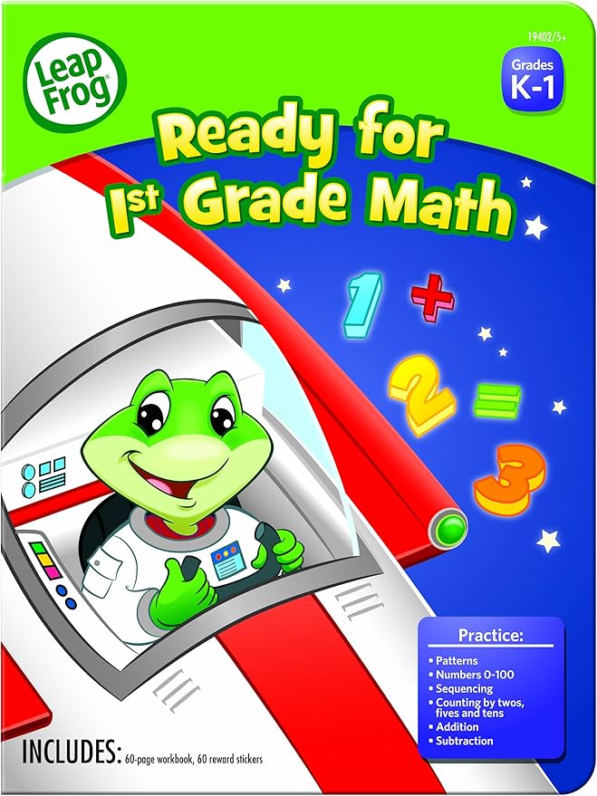 Amazon Com Leapfrog Ready For 1st Grade Math Workbook With 60