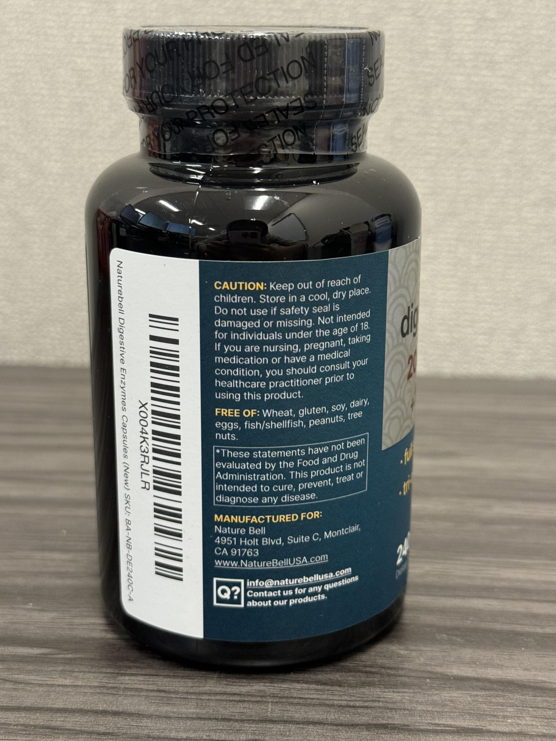 NatureBell Digestive Enzymes with Probiotics and Prebiotics, 240 Veggie Capsules | Gut & Digestive Health Support – 20 Enzyme & 5 Prebiotic Pancreatic Enzyme Complex | Non-GMO, Vegan Friendly