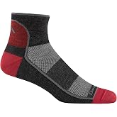 Darn Tough Men's Quarter Lightweight Running Sock (Style 1715) - | Breathable Lightweight Merino Wool, No-Slip Performance Fit, Moisture Wicking, Anti-Blister, Arch Support, Made in USA