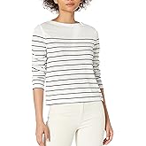 Vince Women's Breton Stripe Long Sleeve Boat Neck