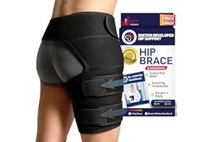 Doctor Developed Stabilizing Hip Support Brace - Sciatica Pain Relief, Piriformis Syndrome and Sciatic Nerve Pain, Hamstring 