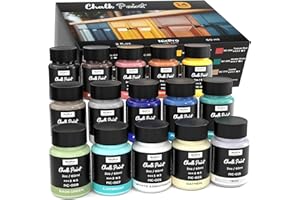 Nicpro 14 Colors Chalk Paint for Furniture, 2 fl oz (60ml) Ultra Matte Finish Acrylic Craft Paint, Non-Toxic Chalk Furniture Paints for Wood, Metal, Cabinets, Home Decor with Liquid Wax, Color Wheel