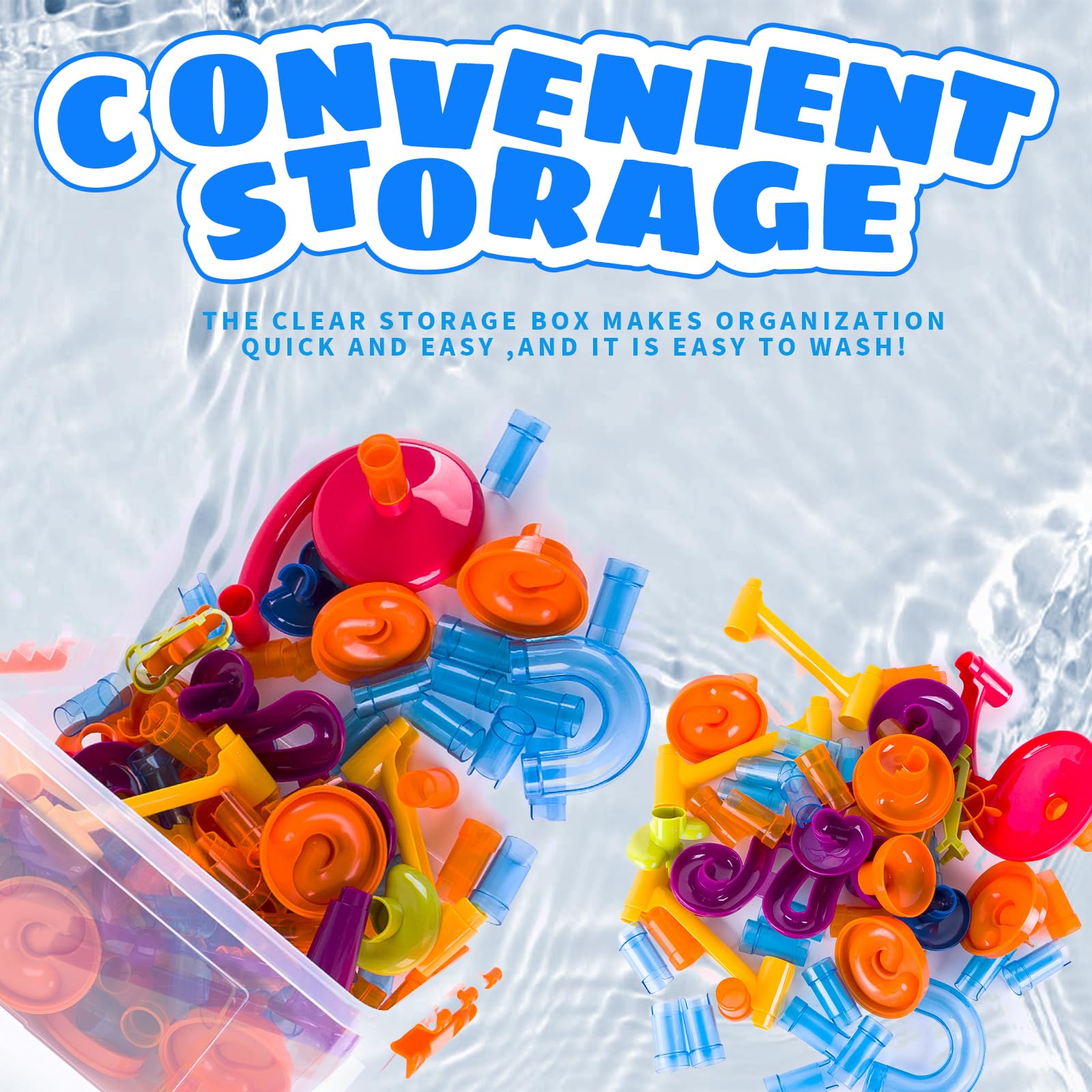 ZOZOPLAY 93Pcs STEM Marble Run Building Blocks, Colorful Track Pipe Blocks and Plastic Marbles, Creative Construction Toys for Ages 3+, Christmas & Birthday Gift Choice, Kindergarten & Daycare Toys