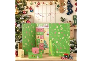 Christmas Calendar Advent Boxes – 24 Grid Empty Folding, 2025 Party Favors Case, Windowsill Desktop Shelf Table Stationery | 