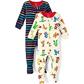 The Children's Place Unisex Baby And Toddler 100% Cotton Long Sleeve Zip Front One Piece Footed Pajamas,sleep & Play