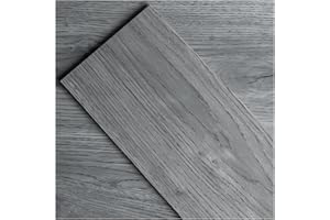 ATOPOSE GREEN SURFACE SOLUTIONS ATOPOSE Peel and Stick Floor Tile,Vinyl Wood Plank Flooring 7 PCS- 36" x 6",Washed Grey,Self Adhesive Flooring and Fire-Resistant for Bedroom Kitchen Bathroom Hallway Living Room Office School