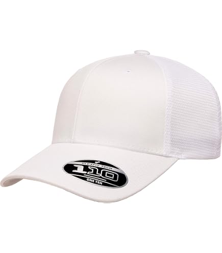 Flexfit 110 Cool & Dry Athletic Cap Hat, White, One Size at Amazon