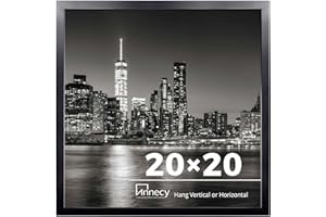 Annecy 20x20 Picture Frame Black（1 Pack）, 20 x 20 Picture Frame for Wall Decoration, Classic Black Minimalist Style Suitable for Decorating Houses, Offices, Hotels