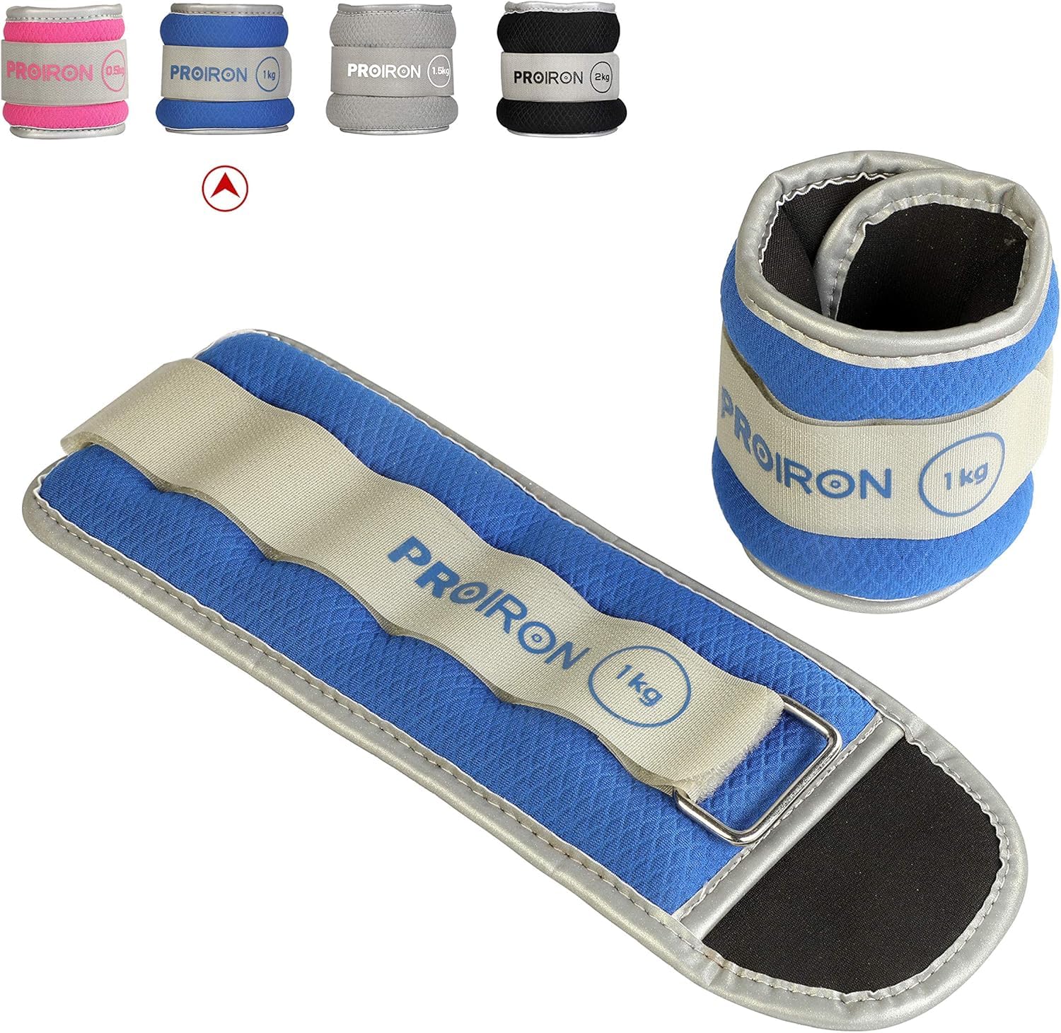 PROIRON Ankle Weights Wrist Leg Weights for Women Men 0.5kg-2kg in Pair Reflective Ankle Weight Set for Fitness Exercise Jogging Aerobics