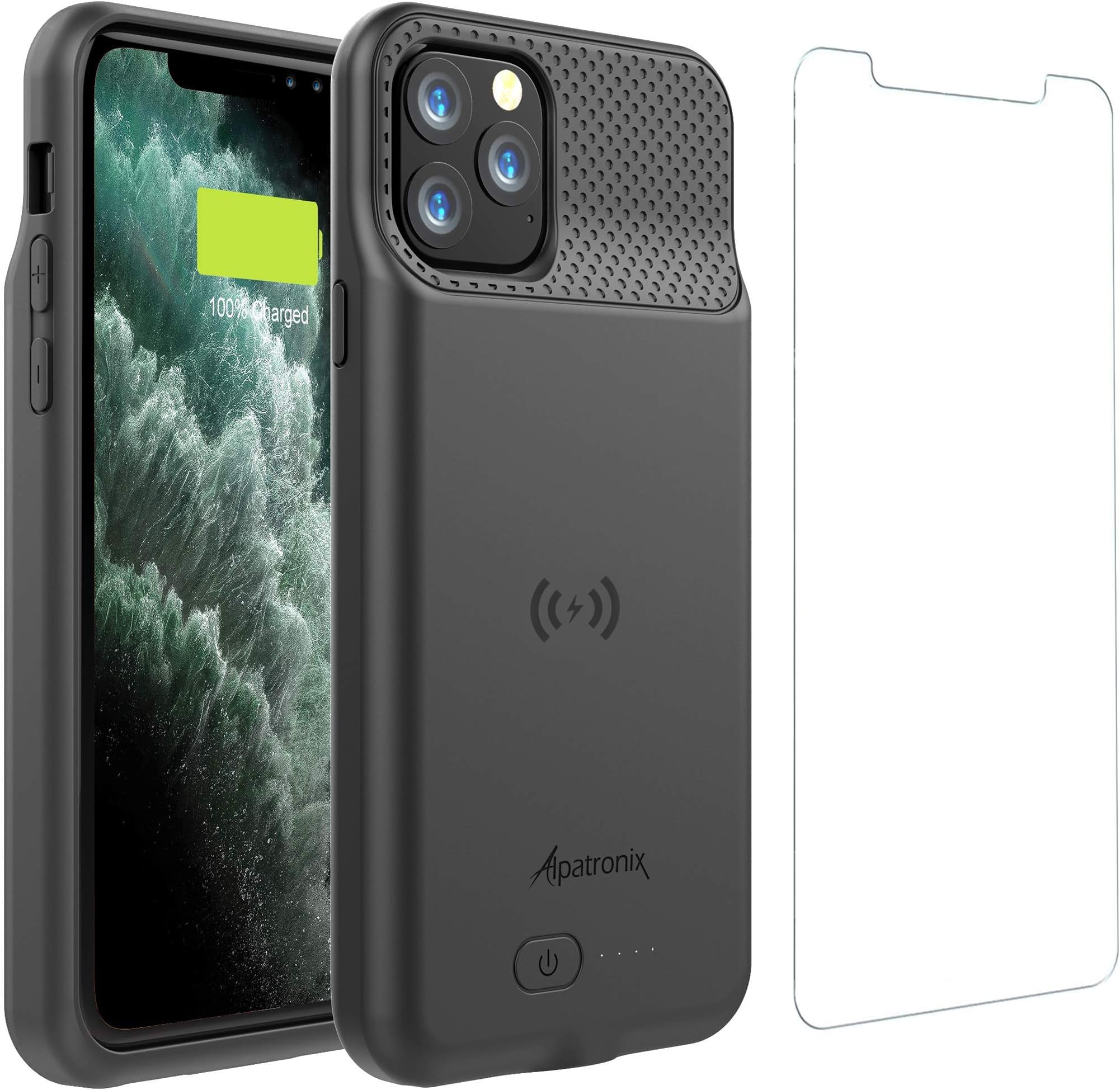 iPhone 11 Pro Battery Case, BX11Pro 4200mAh Slim Portable Protective Extended Charger Cover with Wireless Charging Compatible with iPhone 11 Pro (5.8 inch) (Black)