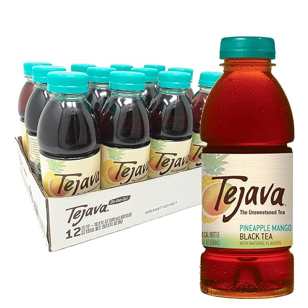 TEJAVA PINEAPPLE MANGO BLACK ICED TEA, 12 PACK,...