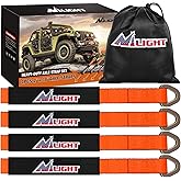 Nilight 4PCS 2"x 38" Axle Tie Down Straps with Protective Sleeve D-Ring for Securing Car Transport Lab Tested 11,127lbs Break Strength Used for Car Engine Hoist, Truck, Trailer, UTV