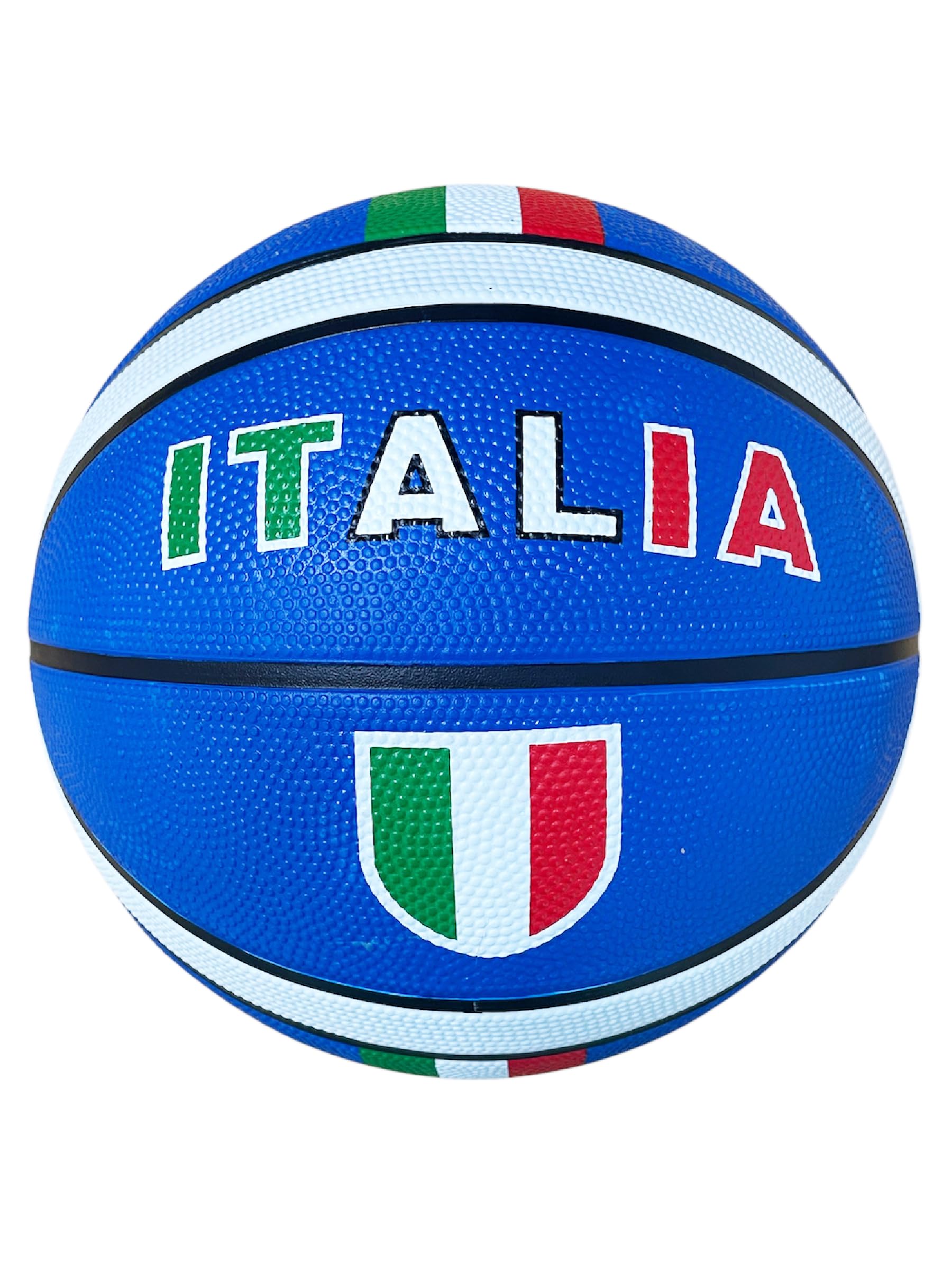 Mikado Sport Basketball Ball Tricolour Indoor Outdoor PU Size 7 (Italy Blue White)