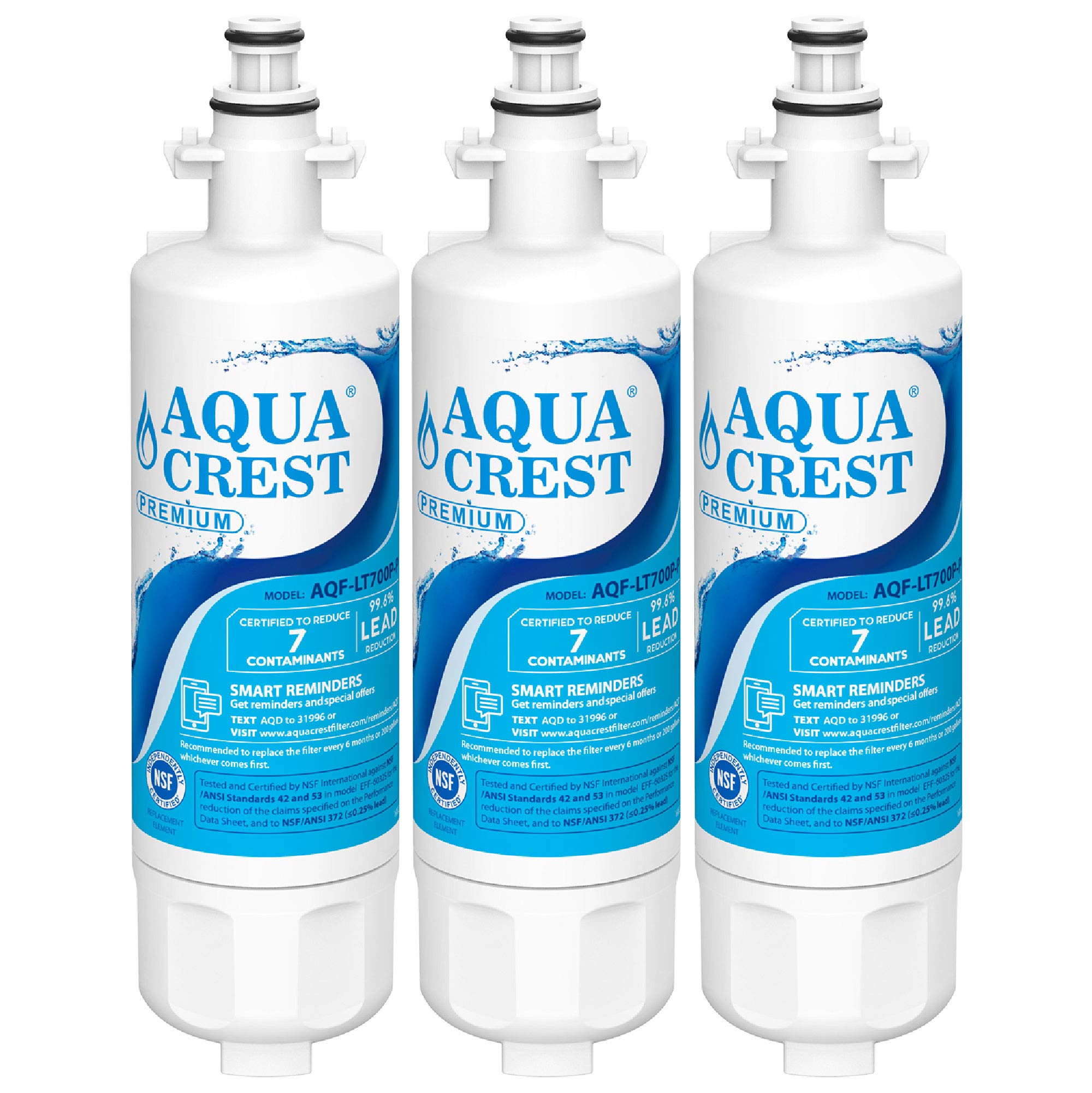 AQUACREST 469690 Refrigerator Water Filter, Certified to Reduce 99 of