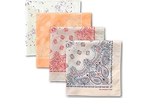 The Peacock Crew Premium Soft Cotton Designer Bandanas Pack for Men and Women 22 x 22 inches