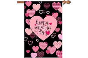 Flagmax Valentine Flag, Double Sided Valentine's Day Flag Red Love Valentine Garden Flag 28 x 40 Inch Valentine House Flags for Valentine's Day Decoration
