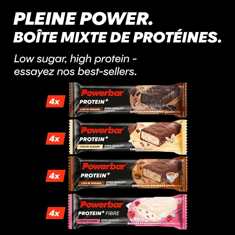 - Protein Plus - Low Sugar Multiflavour Box - 16x35g - Barres protéinées avec fibres alimentaires
