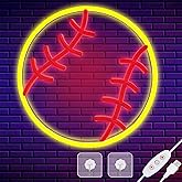Softball Neon Sign for Wall Decor - 9x9 Inches USB Powered LED Light with Adjustable Brightness, Sports Room Decor for Girls, Perfect Softball Gifts for Mom and Fans