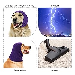 Quiet Ears for Dogs, Rbenxia 1 Piece Dog Ear Cover