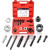 Prokomon Power Steering Pulley Puller Installer Kit for Ford GM VW | Power Steering Pump Pulley Removal Tool , Water Pump Pulley Remover Tool with Multiple Adapters for Automotive Repair