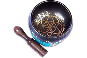 Tibetan Singing Bowl Set Brass - Master Healing Grade - Authentic Handcrafted Sound Bowl by Himalayan Bazaar