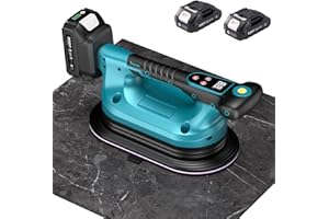 SEESII 2-in-1 Tile Vibration Tool & Electric Suction Cup 285mm – 12 Speeds, 10 Hours Runtime, Fits 12×12in to 89×89in Tiles, 250kg/550lbs Suction Power – For Wall & Floor Tile Installation (K919B)