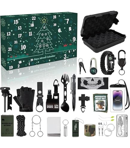 Calendrier De L'Avent Kit De Survie 5-20cm - 24 Pièces - Modèle 2 - Neuf