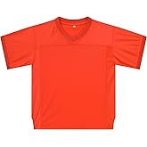 Blank Youths Football Jersey Mesh Athletic Football Shirt Practice Sports Uniform