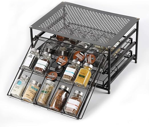 Amazon Com Spice Rack Organizer For Cabinets Storage Pull Out
