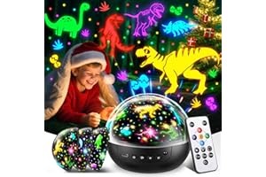 Staryou Dinosaur Toys for Kids 3-5, 【Remote+3 Films+93 Effects】 Dinosaur Toys for Kids 2-4, 【3 Timer+5 Brightness】 3 Year Old Boy Gift, Rotate 3 Year Old boy Birthday Gift, Boys Christmas Gifts Boys