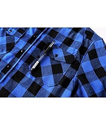 ZITY Men's Flannel Hoodie Shirts Casual Button Down