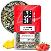 Tiesta Tea Strawberry Samba Mate Strawberry Hibiscus Mate Tea 2oz | Strawberry Hibiscus Mate Tea, High Caffeinated Fruit Blend, Make Hot or Iced Up to 25 Cups, 2 oz Resealable Pouch