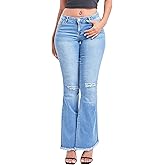 YMI Womens YMI Womens 1-Button Low-Rise Fray Hem Flare